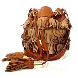 See by Chloe camel leather bucket bag